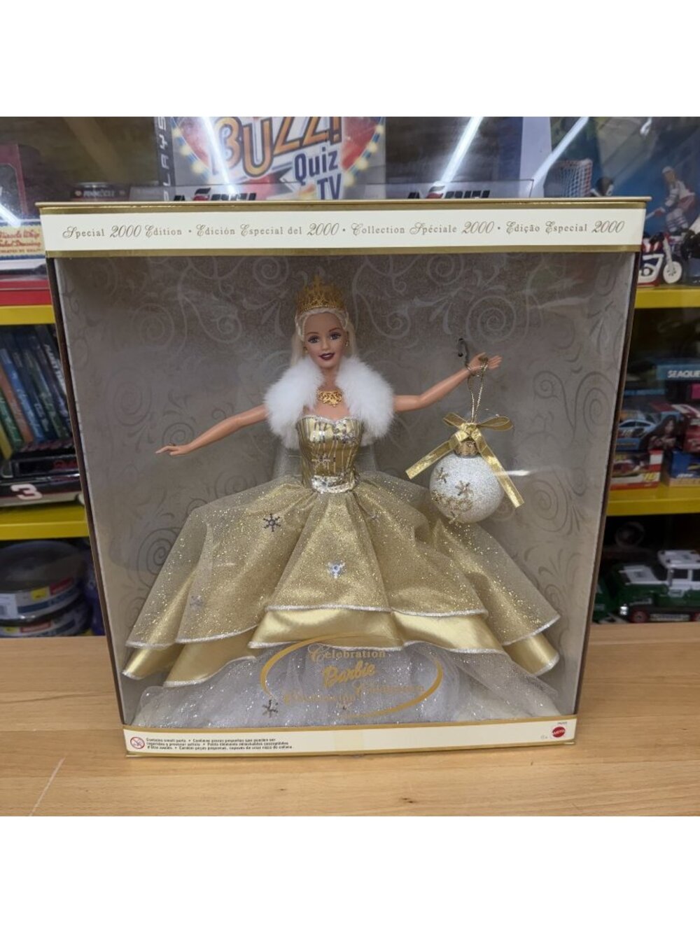 Mattel Celebration Barbie Special 2000 Edition Doll Gold White 28269